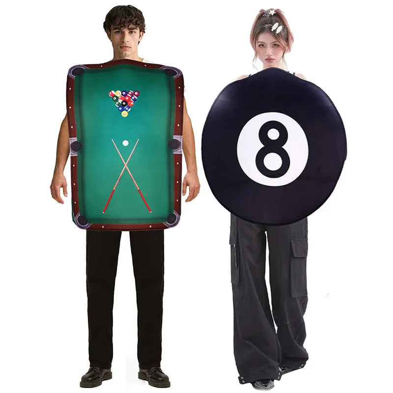 للجنسين الرجال طاولة بلياردو ماجيك 8 الكرة فستان بتصميم حالم هالوين الكبار طاولة كرة بلياردو الأزواج زي