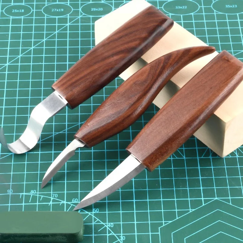 Wood Carving Tools Set Wood Carving Kit Chisel Woodworking Knife Woodcut DIY Hand Woodcarving Cutter Knives For Beginners