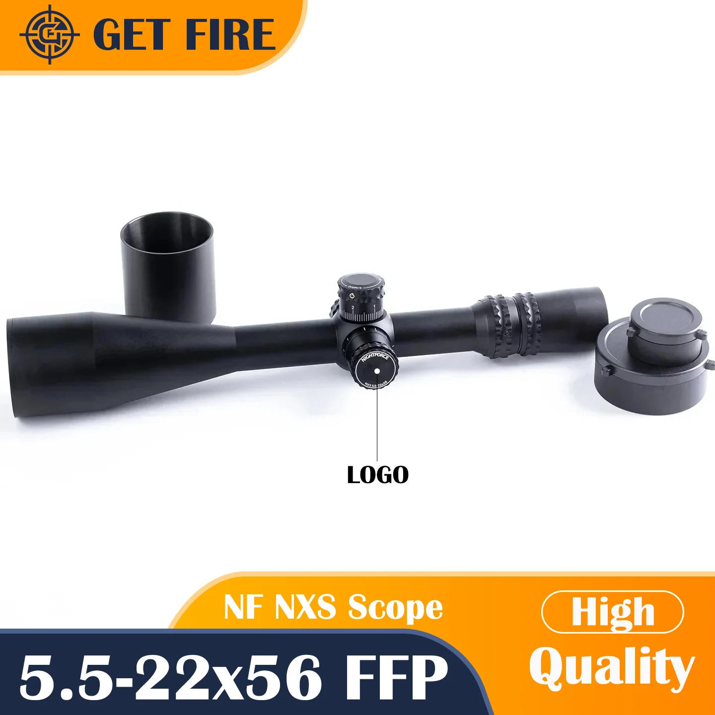 

NF NXS 5.5-22x56mm FFP ZeroStop Mil-R Riflescope 30mm Tube RifleScope Shockproof with Sunshade First Focal Plane Scope