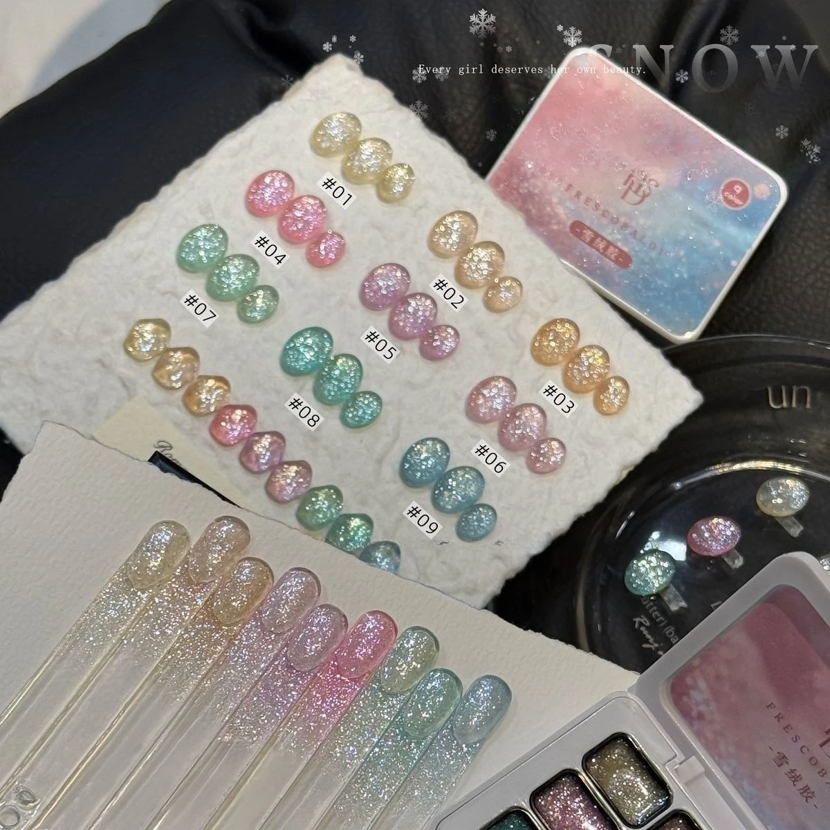 

Гель-лак для ногтей 9Color Opal Snow Melting Gel и глиттерный гель-лак, смываемый, УФ/LED, полуперманентный, для маникюра