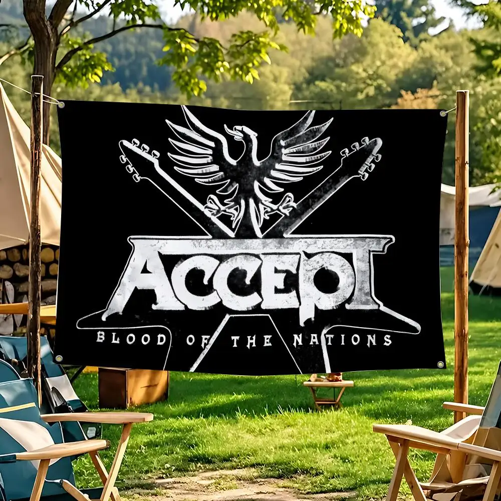 Band Accept Flags Suitable For Party Club Outdoor Interior Wall Decoration Banner Fans Gift