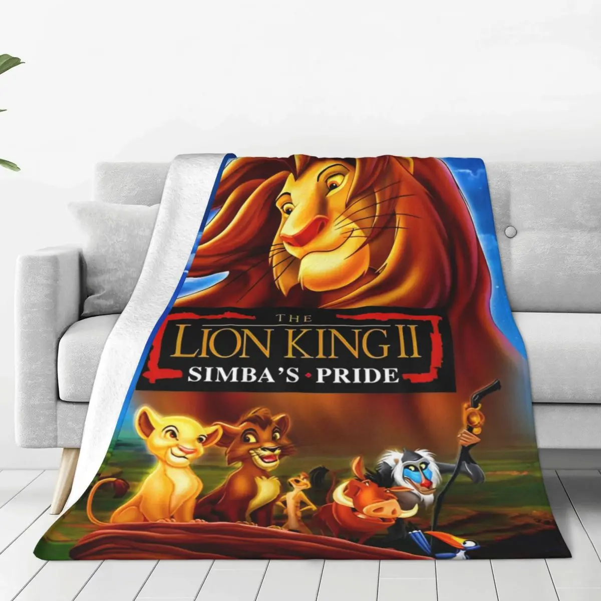 Lion King Simba Cartoon Miniso Kawaii Cool Blanket Quality Super Warm Throw Blanket Winter Travel Home Decor Novelty Bedspread