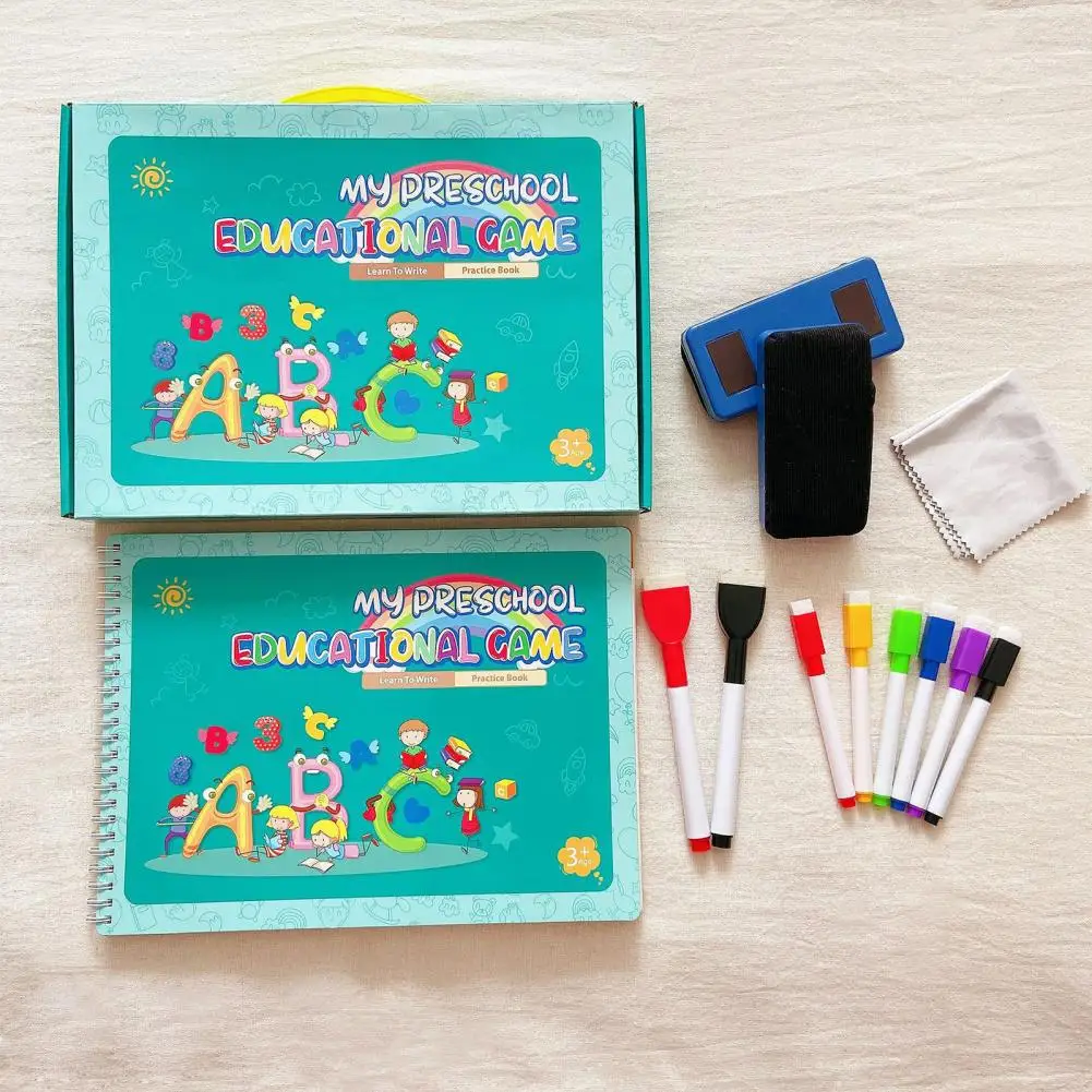 Preschool Handwriting Workbook Erasable Writing Practice Book Handwriting Practice Book Learn Letters Numbers Shapes for Kids