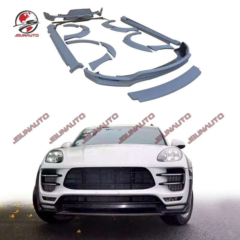 

Front Bumper For Macan 14-17 Hamanstyle Refit Rear Diffuser Front Lip Upaint Auto Accessories Spoiler For Porsche Macan Kit