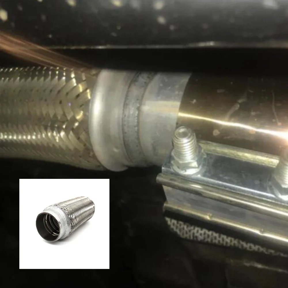 

Автомобильная выхлопная труба из нержавеющей стали, оплетенный выпускной шланг 76 мм