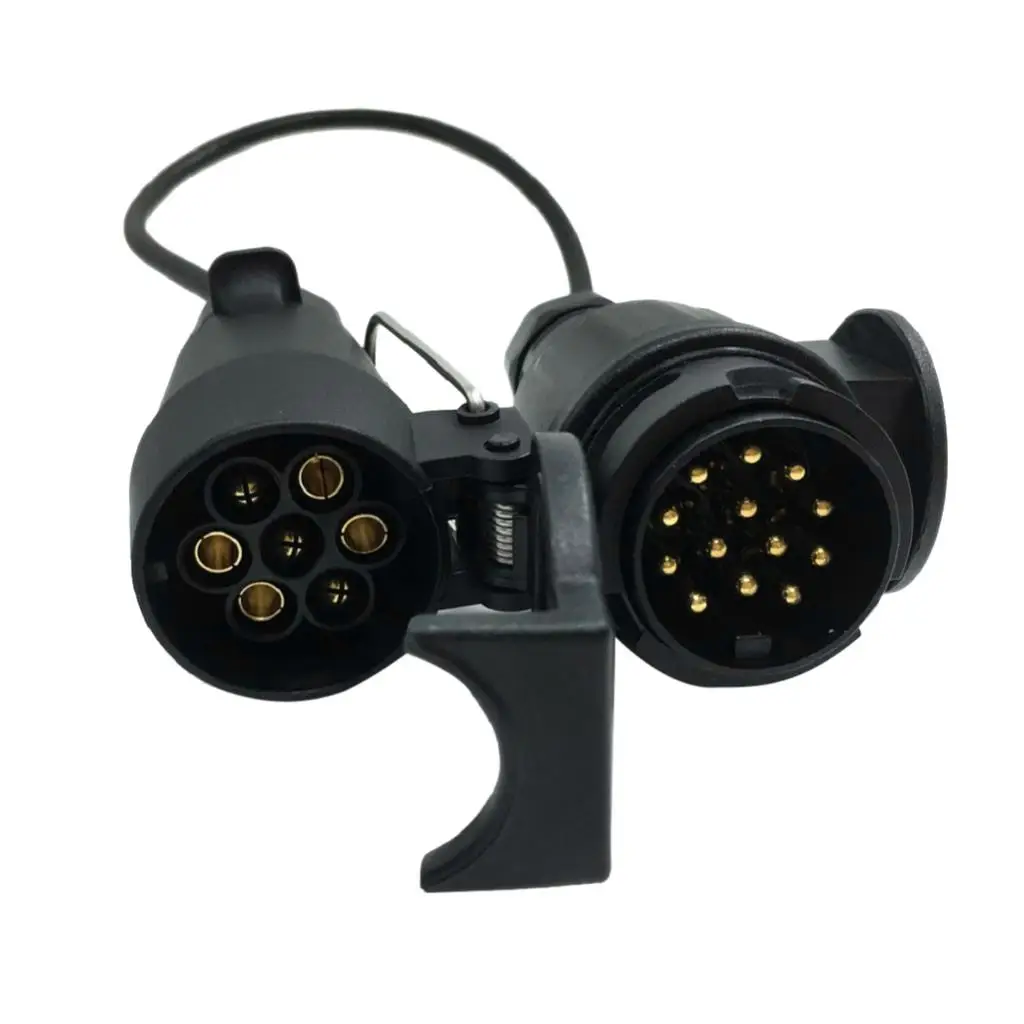 

Удлинитель-адаптер для прицепа: кабель-переходник с 7-контактного на 13-контактный разъем (евророзетка) для автомобиля, каравана, буксировки