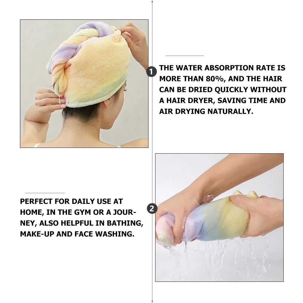 

Dry Hair Cap Microfiber Drying Fibre Women Bath Make Face High Absorption Foldable Travel Home Gym Use