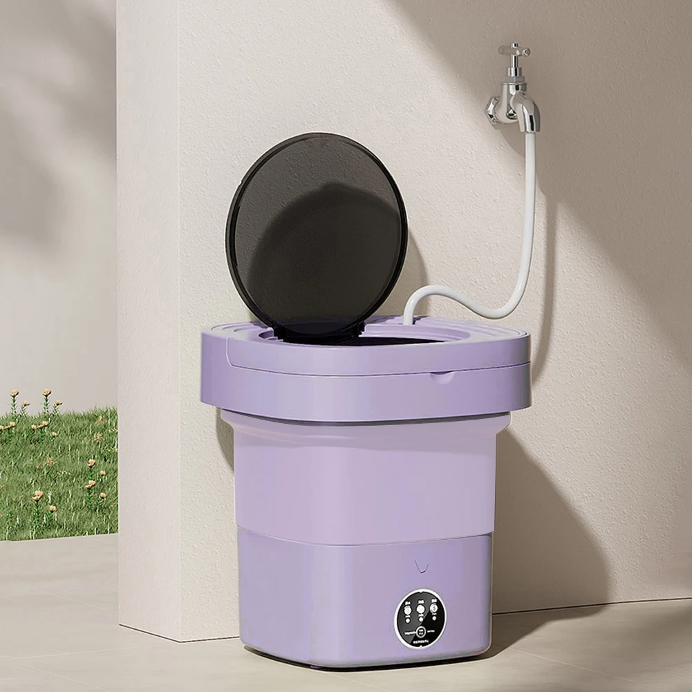 Folding Washing Machine Bucket for Clothes Socks Underwear Cleaning Washer Portable Small Travel Washing Machine US Plug