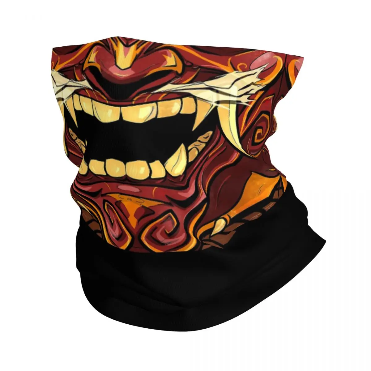 Awesome Samurai Oni Demon Bandana Neck Gaiter Japan Devil Anime Balaclavas Face Scarf Multi-use Cycling Riding Men Women Adult