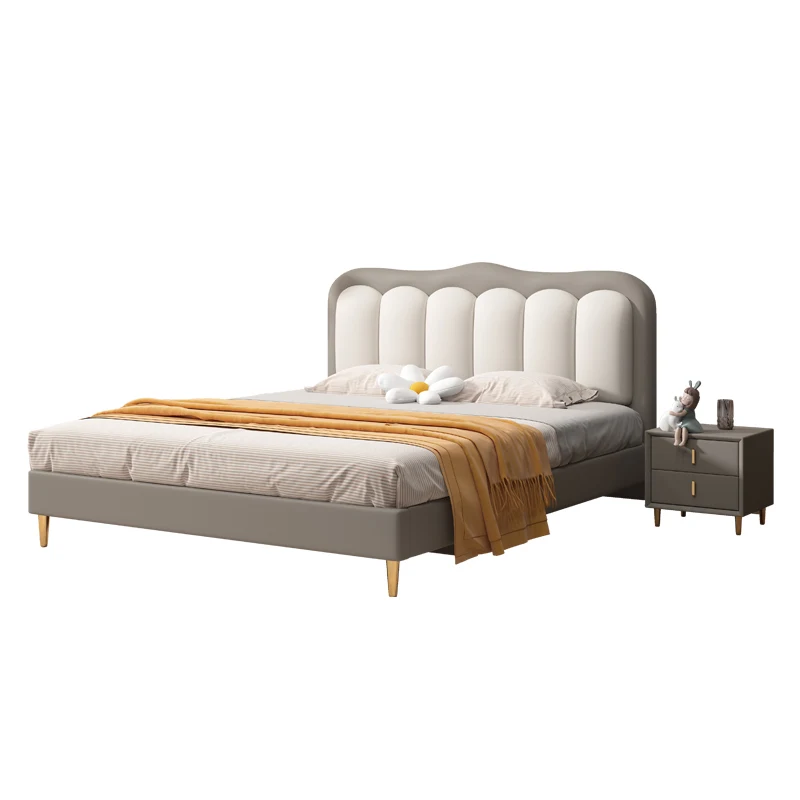 Eenvoud Moderne Kinderen Bedden Zachte Tas Massief Hout Jongens Jongeren Kinderen Bedden Single Cama Infantil Slaapkamer Meubilair Qf50tc