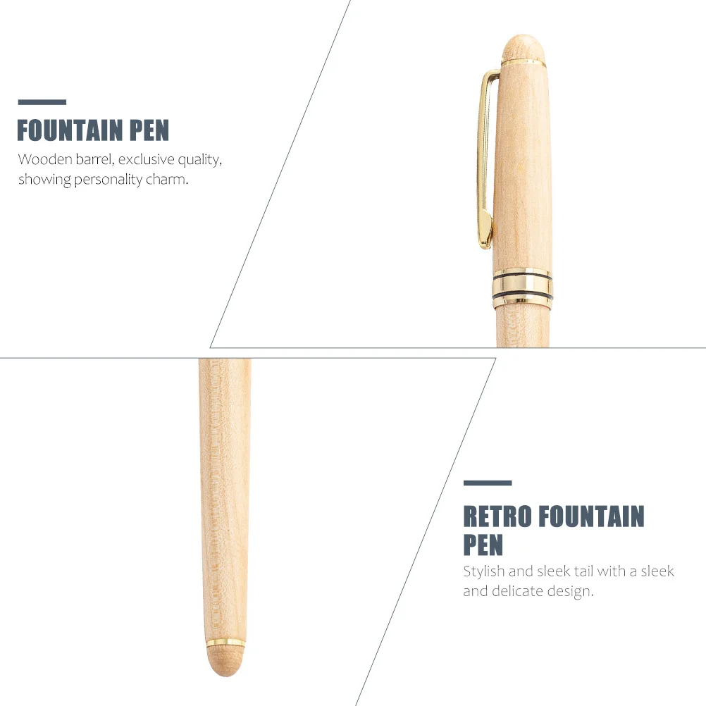 

Перьевая ручка в стиле ретро, винтажный стиль, деревянный корпус, гладкое письмо для практики каллиграфии, студентов, офиса, бизнес-подписи