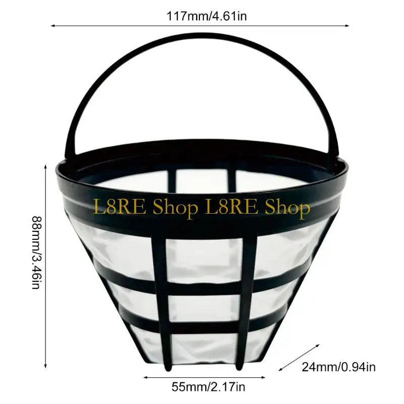 l8reプロフェッショナルコーヒーフィルターナイロンテクスチャフライターメッシュイージークリーニングパウダーボウル