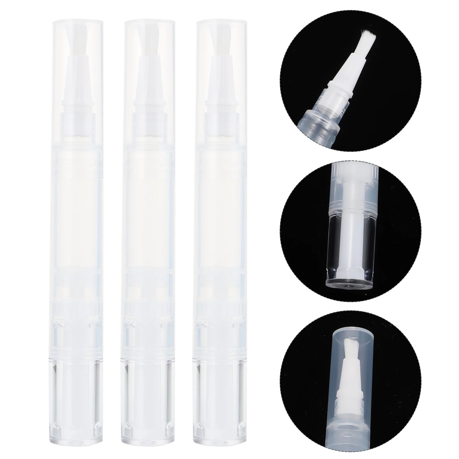 

4 Pcs Liquid Foundation Dispenser Lip Oil Applicator Concealer Gloss Pack Plastic Container Empty Tube