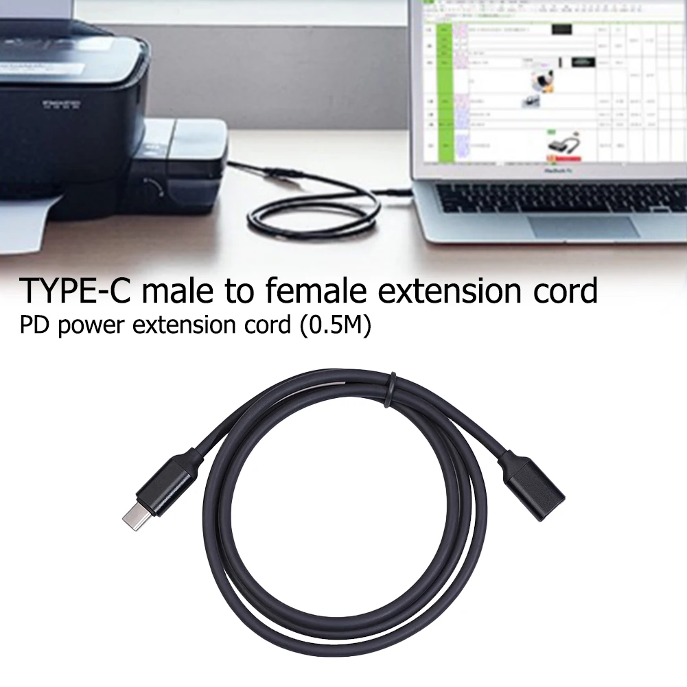 Удлинительные кабели USB C USB C между мужчинами и женщинами, удлинитель для зарядки, личный аксессуар для мобильного телефона