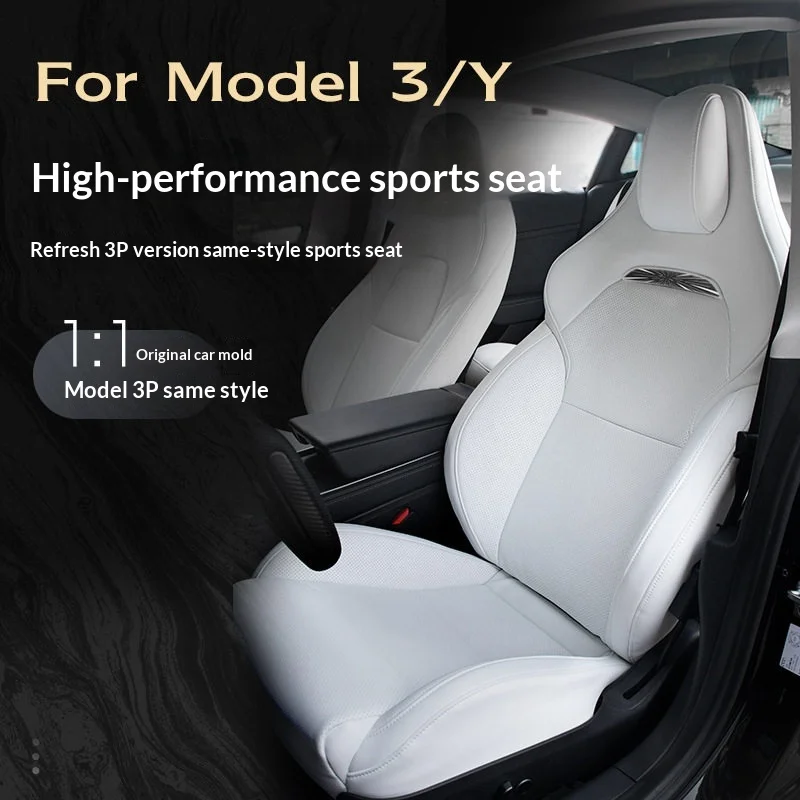 NEW Sports Ventilation Seat for Tesla Model 3 Y 2016-2025 2026 Front Two Seats Cushion Rear Seat Cover Model 3 Performance Style