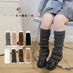 Korean Children Leg Warmers Girls Baby Autumn Winter Handmade Knitted Knee Socks Trendy Slim Leg Covers Outdoor Warm Accessories