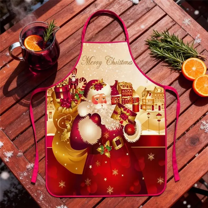 ABFY-для мужчин и женщин, рождественские фартуки, водонепроницаемый нагрудник для приготовления пищи, декоративный фартук для выпечки для пекарей, семьи A
