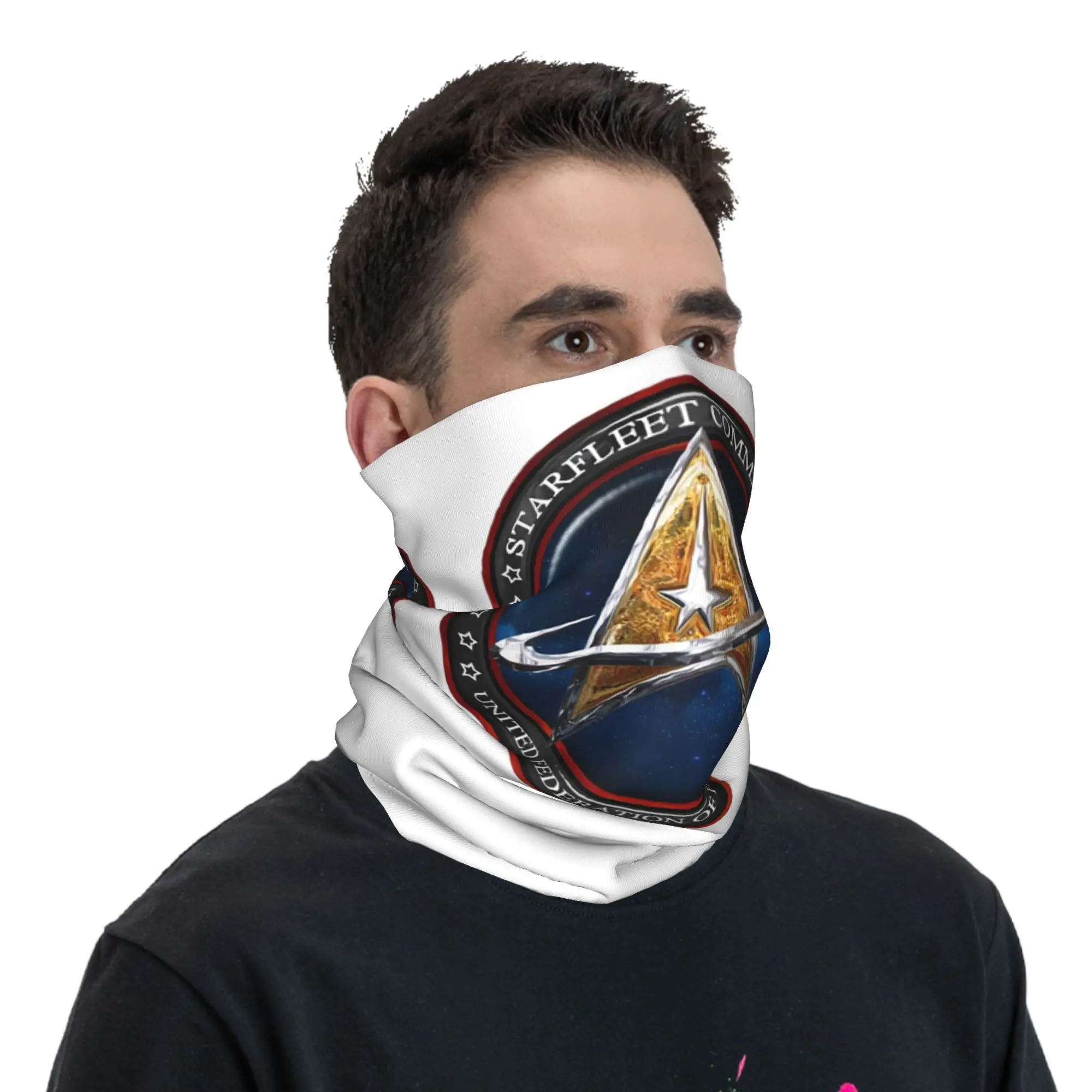 ستار تريكس الخيال العلمي المسلسلات التلفزيونية باندانا غطاء الرقبة المطبوعة الوجه وشاح دافئ بالاكلافا المشي لمسافات طويلة الصيد للجنسين الكبار كل موسم