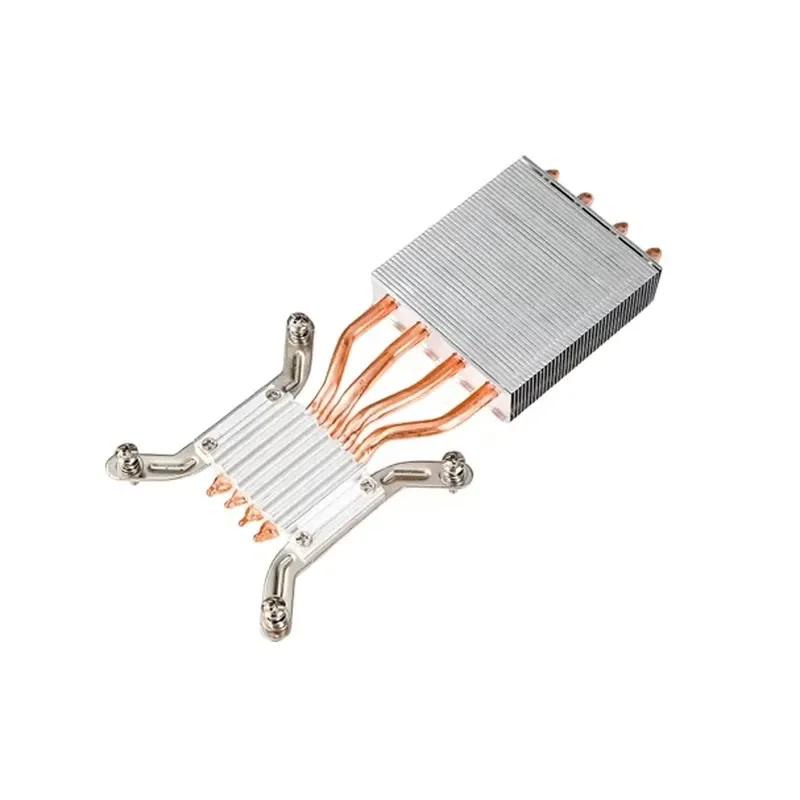 Custom 4 Heat Pipe Aluminum Fin Radiator Module Efficient Cooling System for All-in-One Computers Game Consoles and Mini