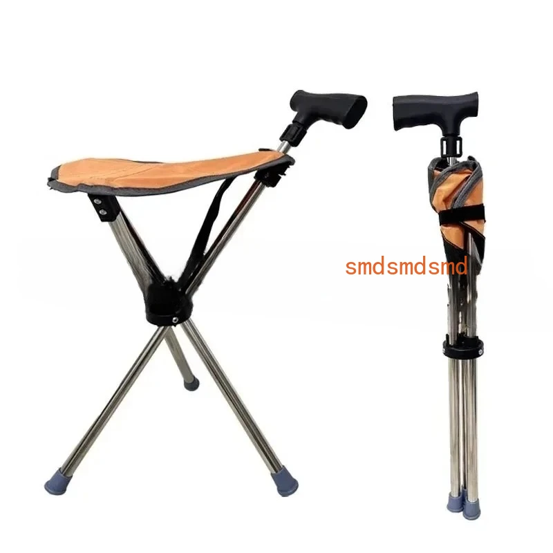 

Складная трость со стулом, многофункциональное нескользящее телескопическое кресло-трость для пожилых людей, альпинистская палка с сиденьем на открытом воздухе