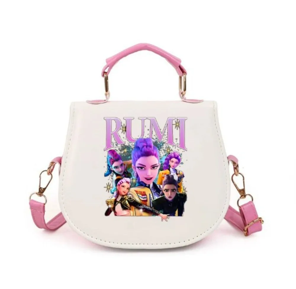 حقيبة كتف للفتيات بنمط شيطان الصيادين - حقائب كروس عصرية برسوم كارتونية أنيمي KPop Fan هدايا حقائب يد بسحاب للطلاب في سن المراهقة #5