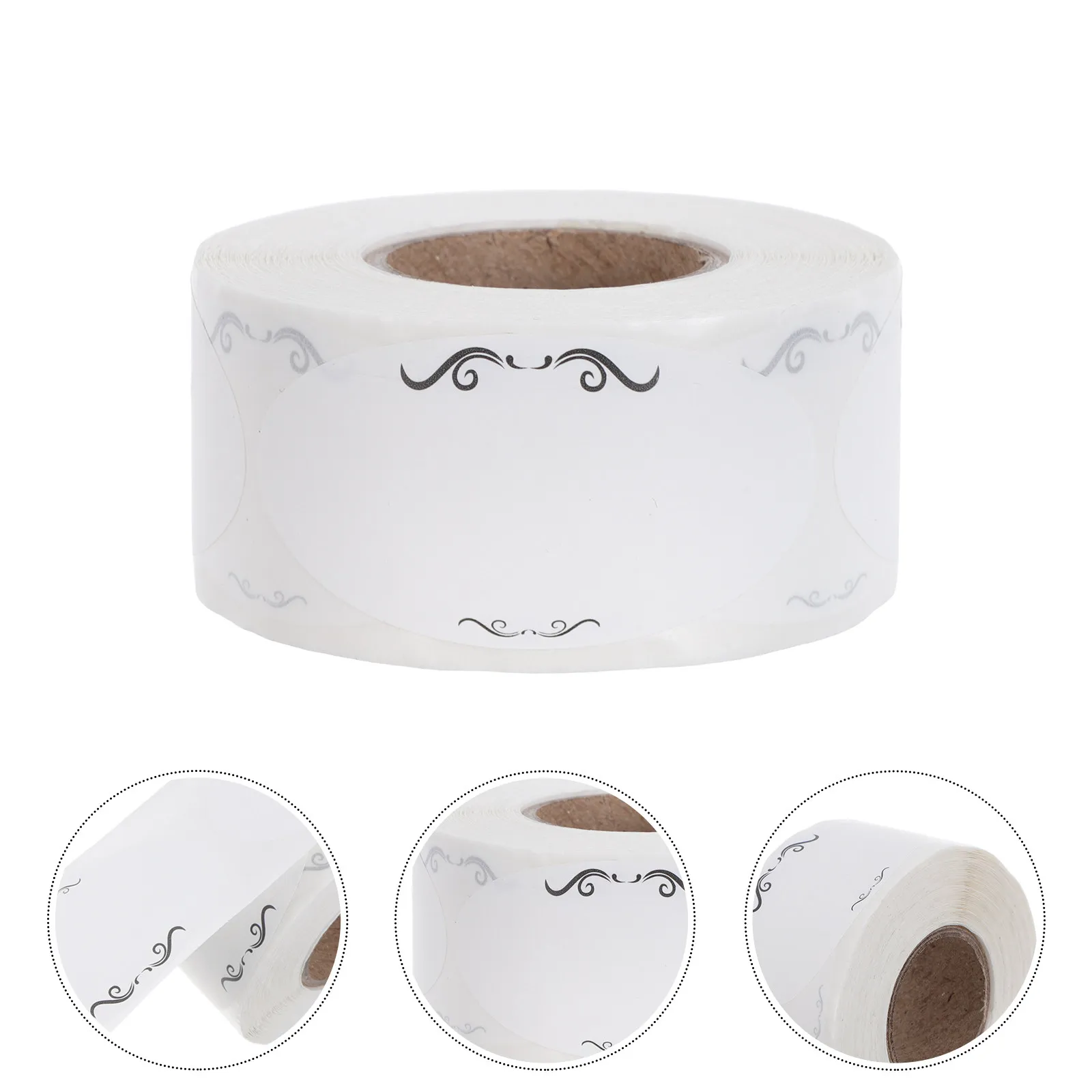 

5 Rolls Blank Writable Sticker Labels 2x1 Inch Self-Adhesive Removable Office School Packaging Labels White Paper Adhesive Label