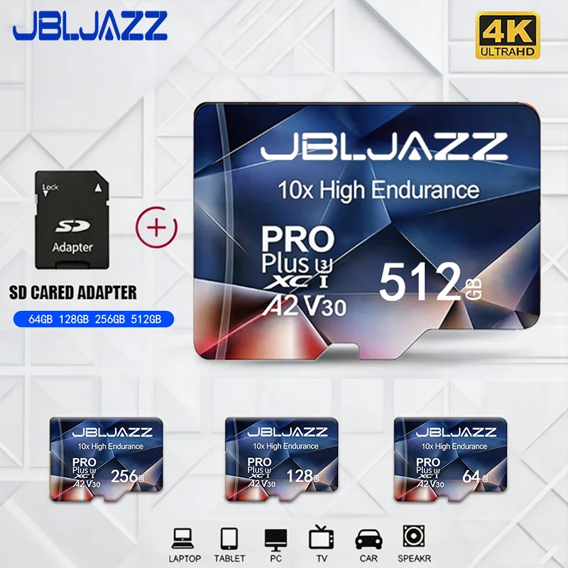 

Micro SD Card 512GB High Endurance Flash Memory Card 256GB 128GB 64GB SD U3 4K V30 Microsd TF Cards For Switch Camera