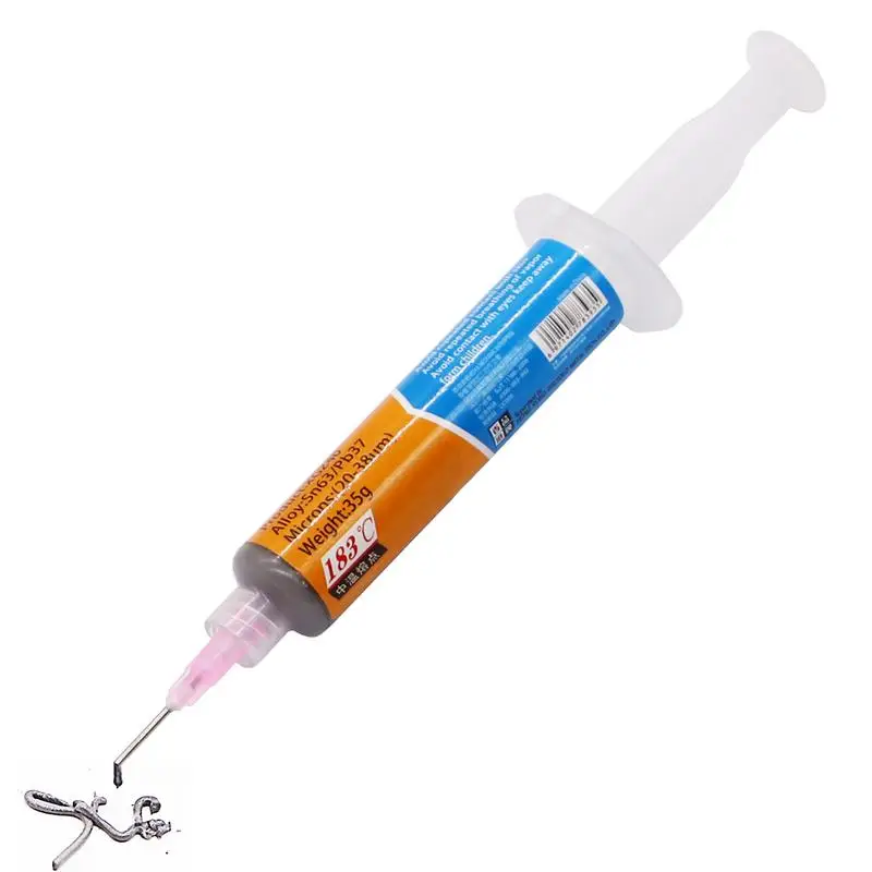 

Soldering Paste Strong Silver Tin Paste Leaded Sn63/Pb37 183 Melting Point No Clean Flux Paste With Needle Pushing For Tin