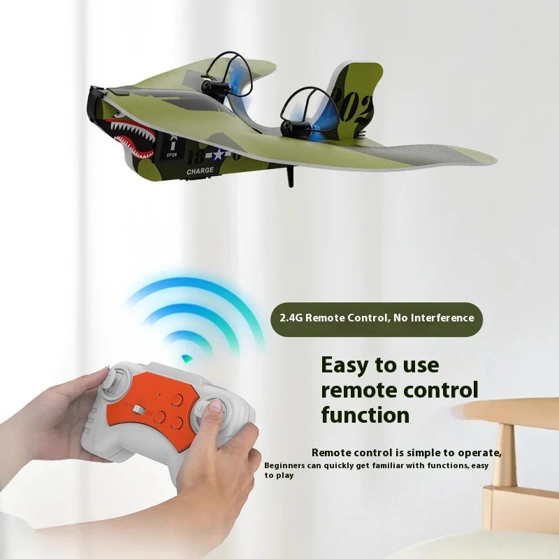 

Klenaer 2-Channel Glider Stunt RC Airplane Remote Control Model Toy for Kids Suitable as Birthday Gift for Children Playtime