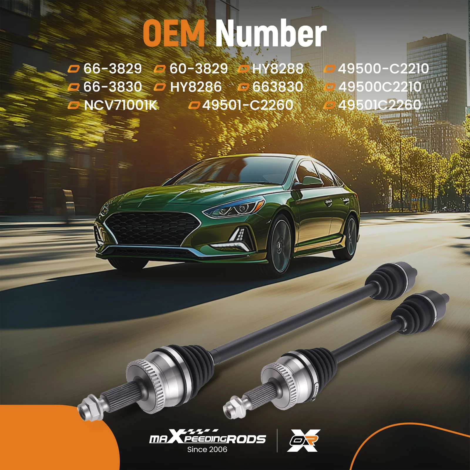 Пара передних осей ШРУС в сборе для Hyundai Sonata 2015-2019 Kia Optima 2.4L бензиновый