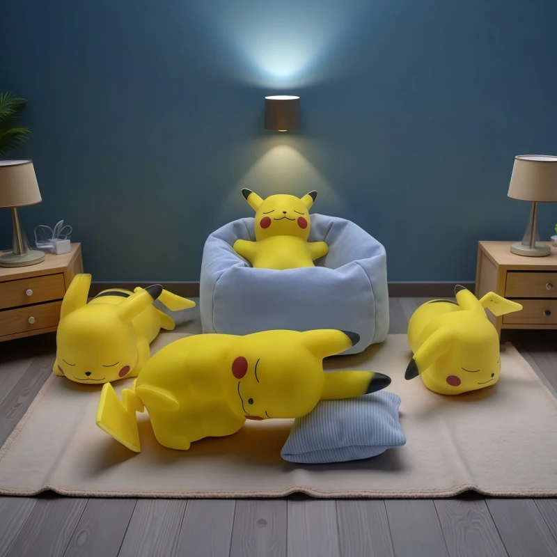 

Ночник с изображением Покемона Пикачу, диван-кровать, аниме, периферийные устройства, милая декоративная модель, светодиодный окружающий свет, детские игрушки, подарок на день рождения