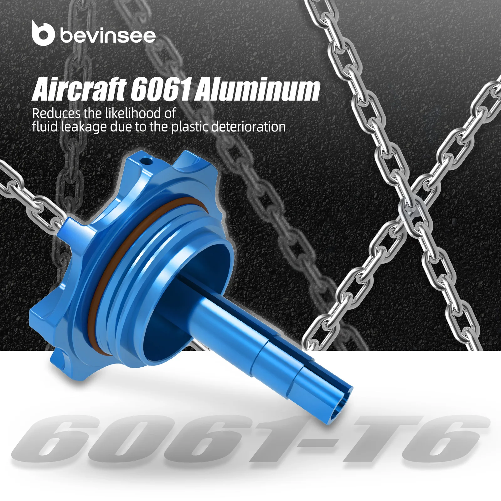 مجموعة خزان توجيه كهربائي من الألومنيوم من BEVINSEE لـ MINI R50 R52 R53، لسيارات BMW E34 E39 E60 E61 E87 E82 E36، استبدل 32 41 6 851 218 #3