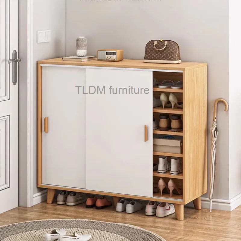 Simple Hallway Shoe Cabinets Stand Bedroom Shelves Ultra Thin Shoe Cabinets Simple Space Saving Armario Zapatero Home Furnitures
