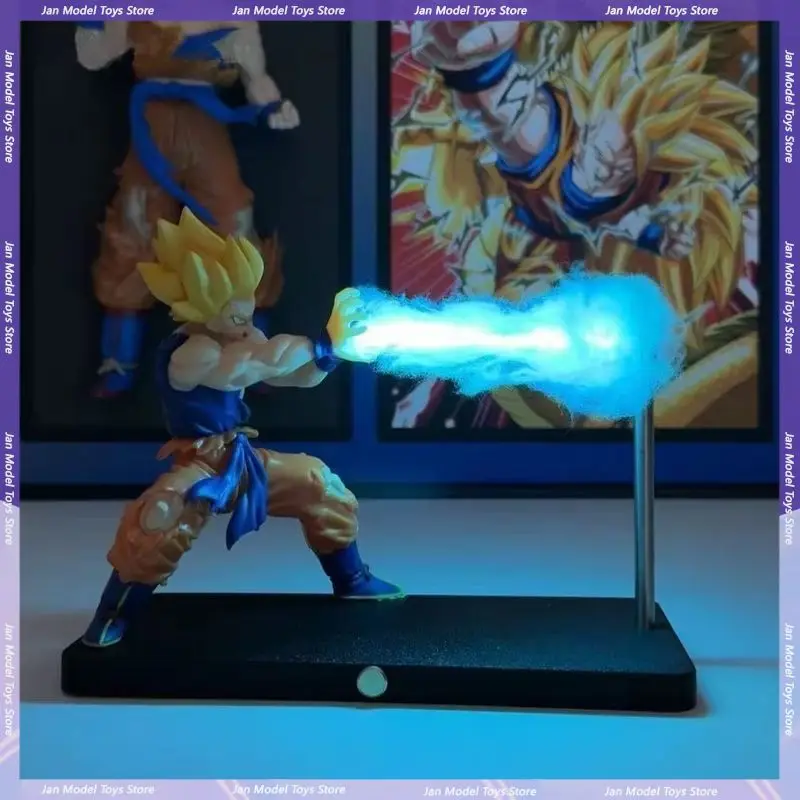 

NIKOLATOY Goku Kamehameha Wave Magnetic Light Lamp Figure Dragon Ball Kakarotto Model Ornament Anime Peripheral Toy Kid Boy Gift