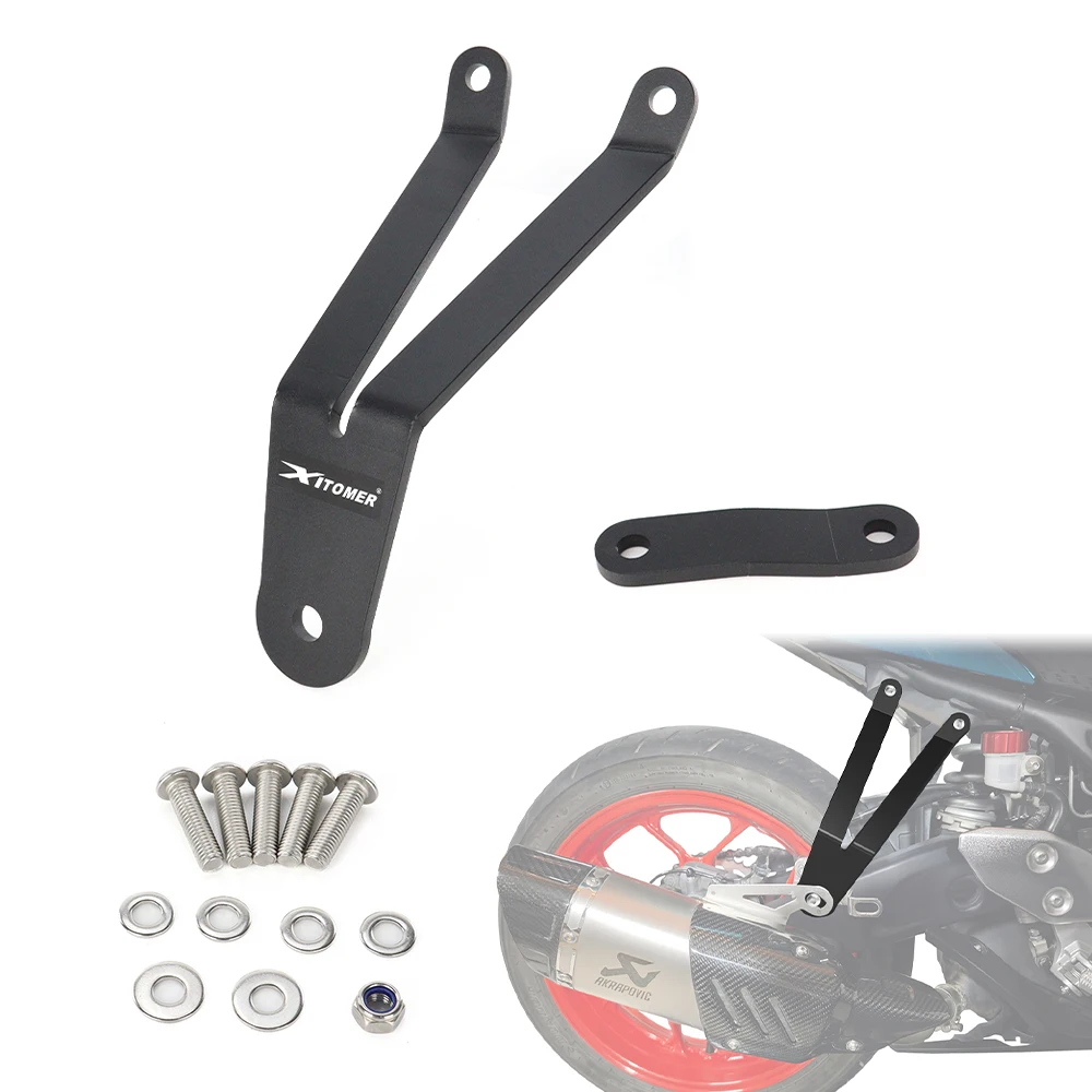 

Motorcycle Exhaust Muffler Pipe Hanger For Yamaha YZF-R3 YZFR3 R3 2015-2024 MT-03 MT03 2020-2024 Bracket Support Holder Stand