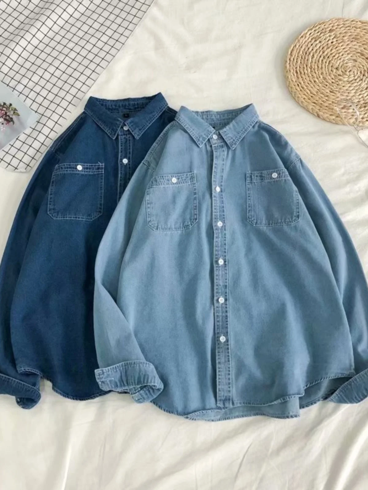 

Мужская джинсовая куртка свободного кроя, весенняя, тонкая, больших размеров (до 4XL), повседневная, универсальная, в стиле BF, для пар, джинсовая куртка