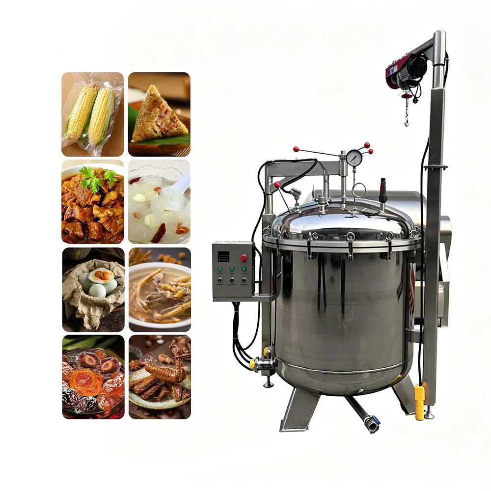 

Pork Bones 300L 500L 1000L Industrial Pressure Cooker Bone Broth Isolation Beef Bones High Pressure Cooker