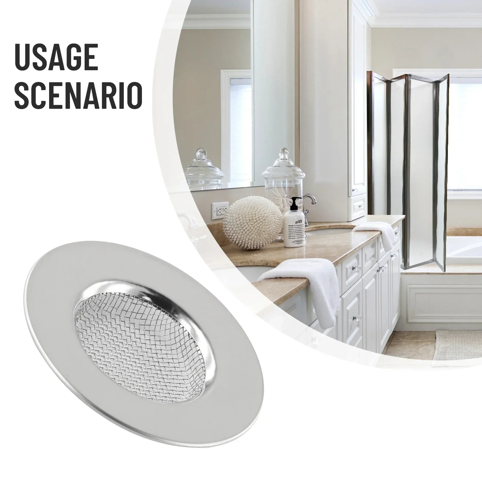 Accessories Set Hair Drain Catcher Bathtub Hair Catcher Stopper Drain Stopper Metal Shower Drain Easy To Clean