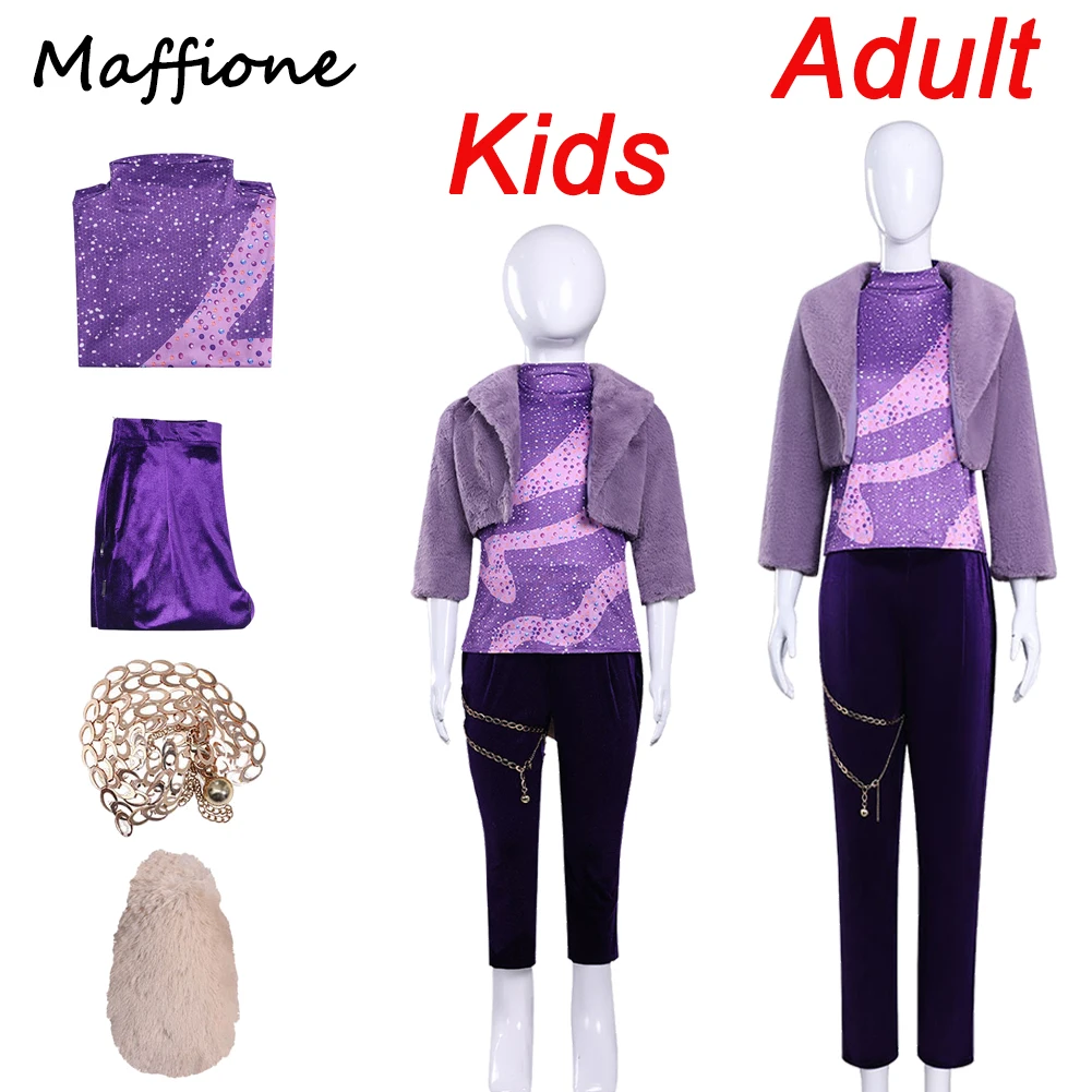 

Костюм Газель для взрослых и детей, костюм зоопарка с героями мультфильмов 2, фиолетовая форма, танцевальная сценическая одежда, карнавальные женские костюмы на Хэллоуин