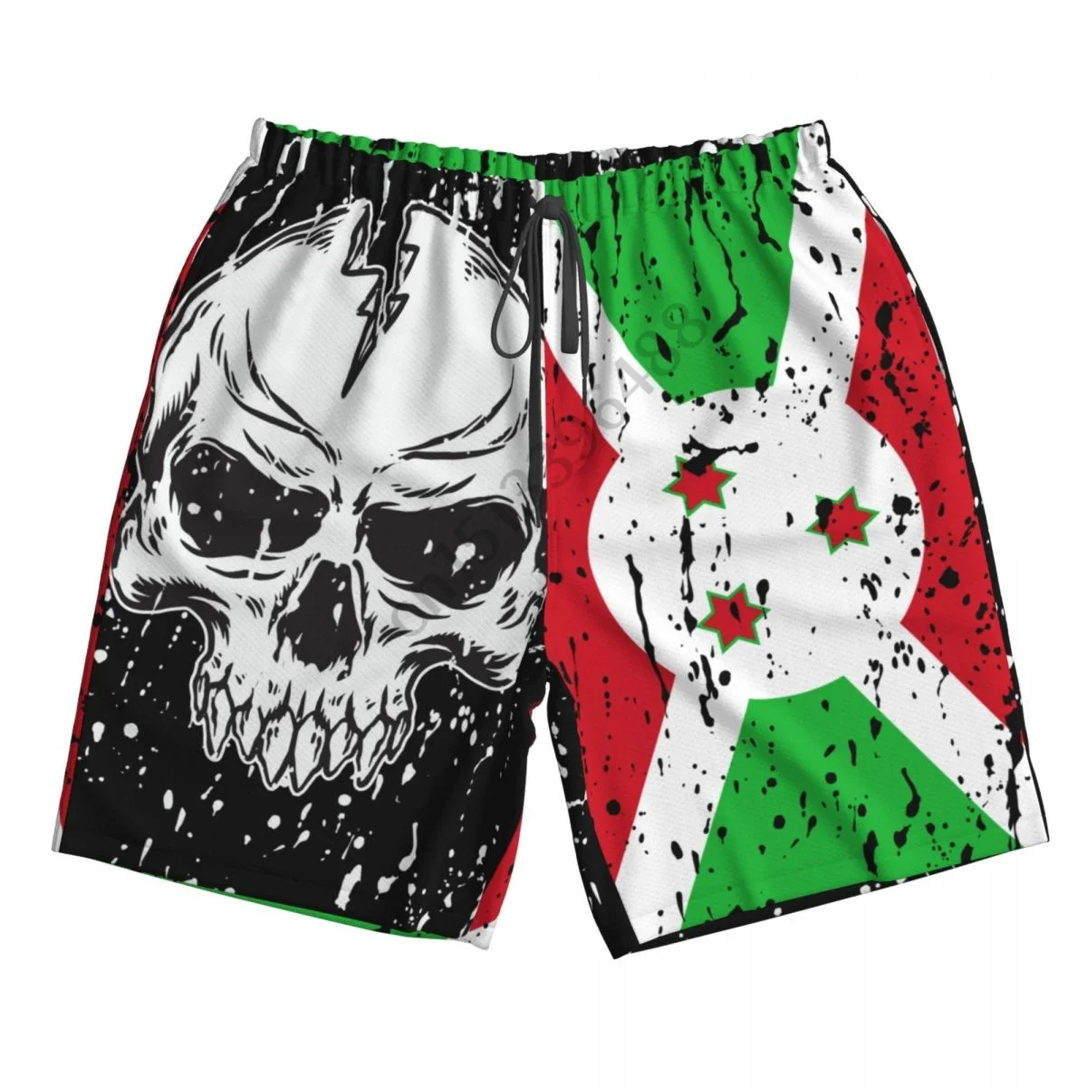 

Оригинальные мужские плавки в винтажном стиле с черепом, быстросохнущие пляжные шорты с 3D принтом и сетчатой подкладкой и карманами
