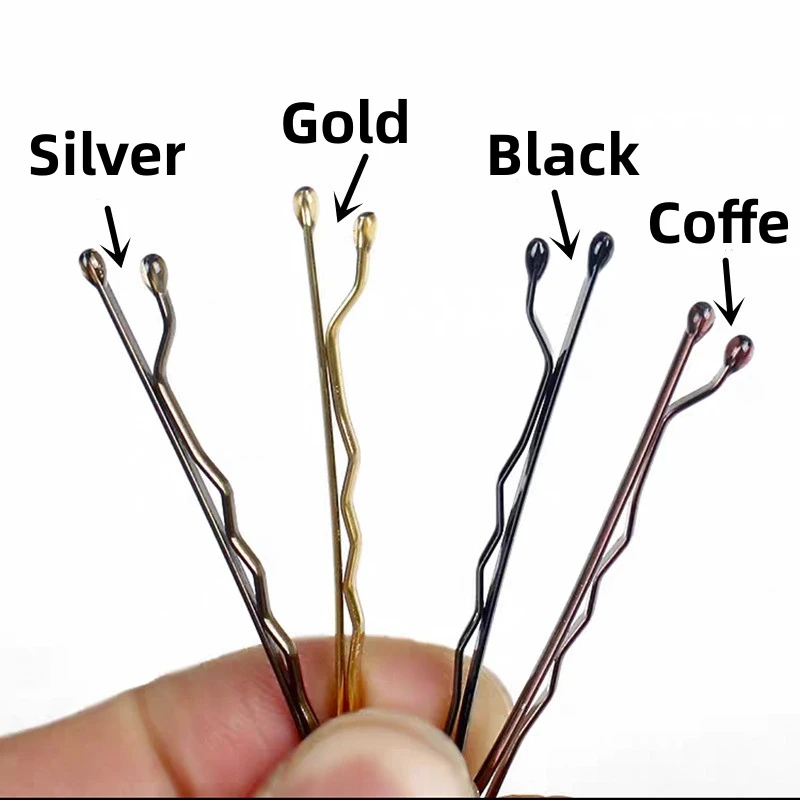 24pcs/Set Black Hairpins For Women Hair Clip Lady Bobby Pins Invisible Wave Hairgrip Metal Hairclip