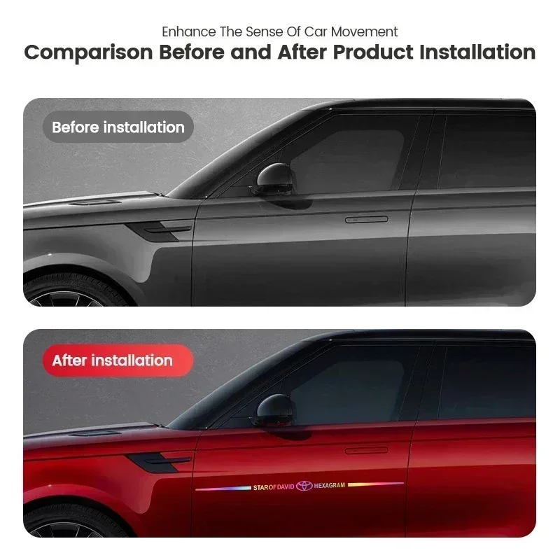 ملصقات شعار ليزر عاكسة للسيارة لتويوتا كورولا كامري rav4 يارس هايلكس بريوس أفينسيس أوريس برادو فيرسو اكسسوارات السيارات