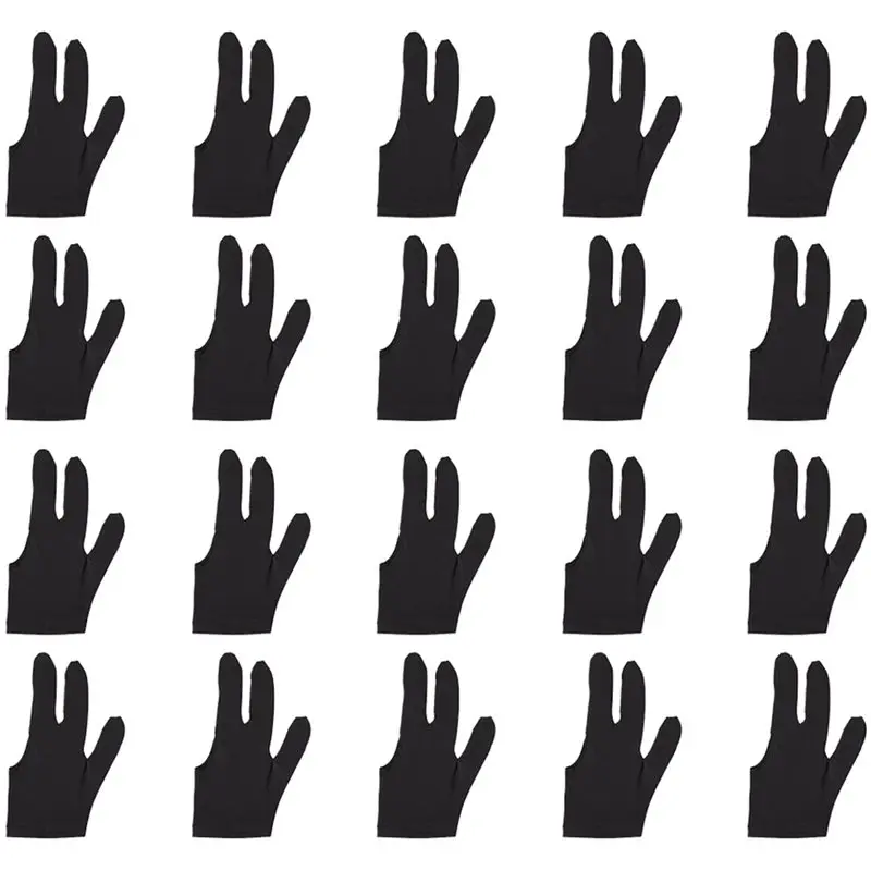 

Перчатки для снукера ABMV-Three Finger, универсальные, гладкие, для бильярда, аксессуары, унисекс, для мужчин и женщин, 20 шт.