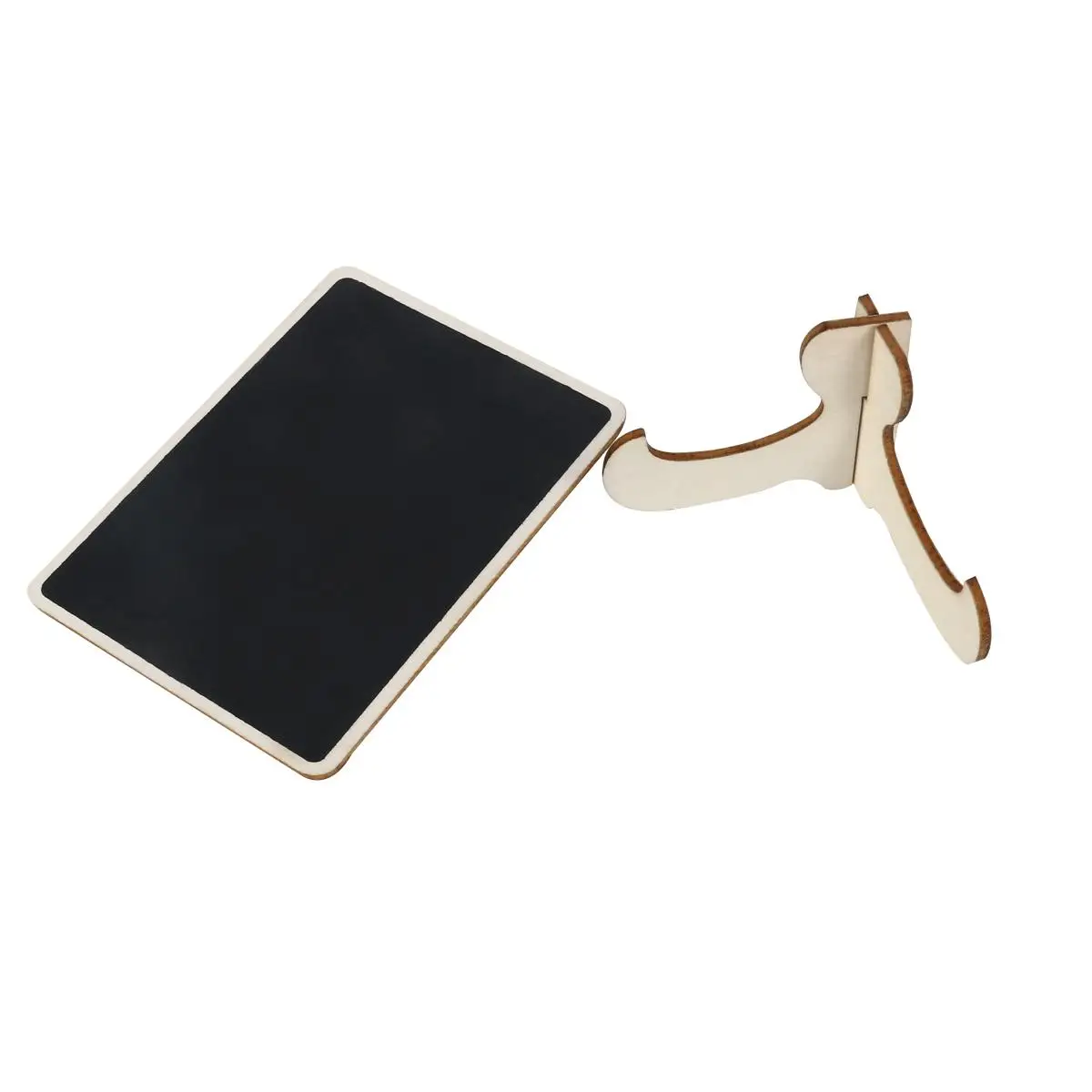 

Mini Blackboard Sign Small Hanging Chalkboard Easel Decorative Wooden Seat Plate Bamboo Reusable Price Signs Dish Names Table