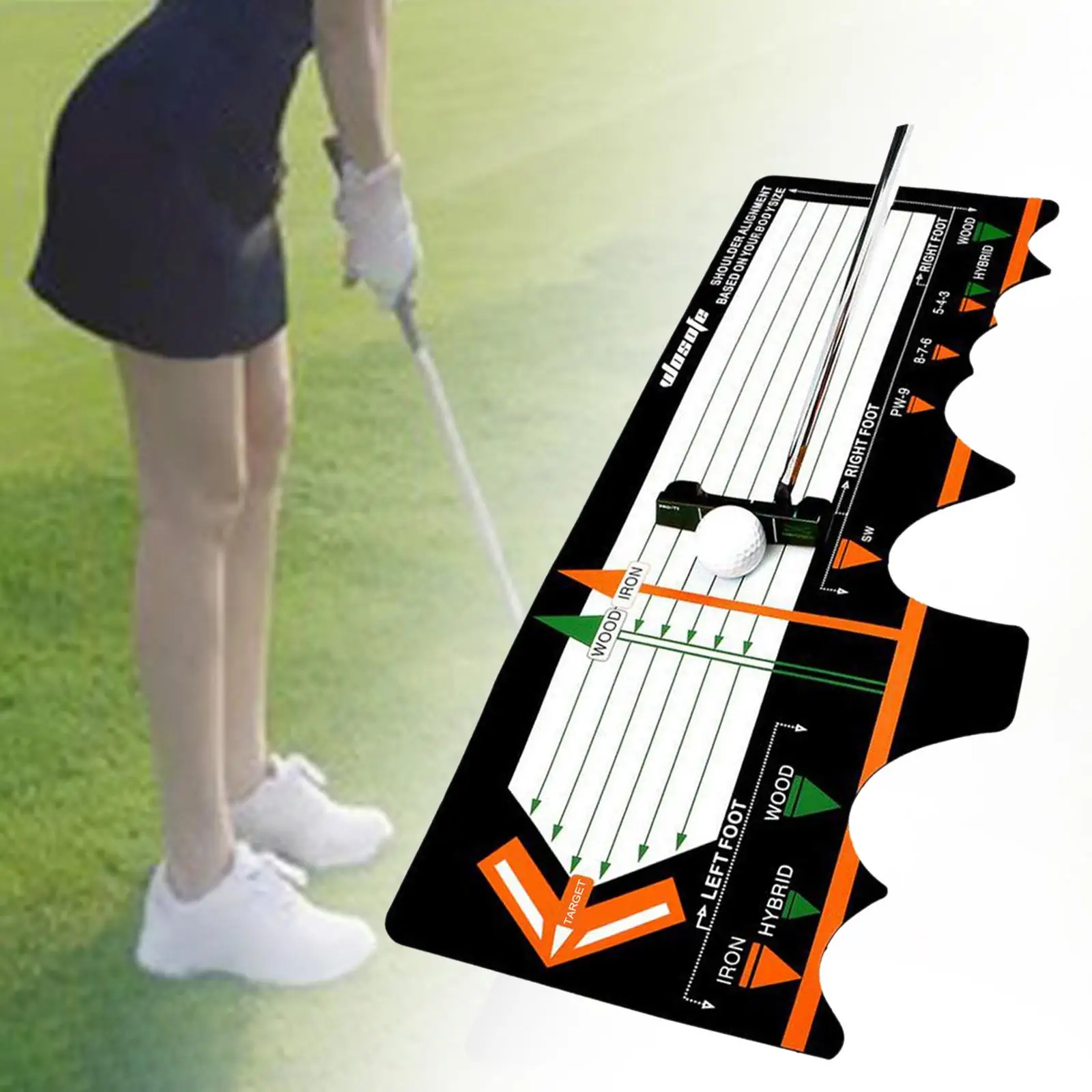 Golf Pad Standing Posture Auxiliary Pad Golf Practice Swing Mat