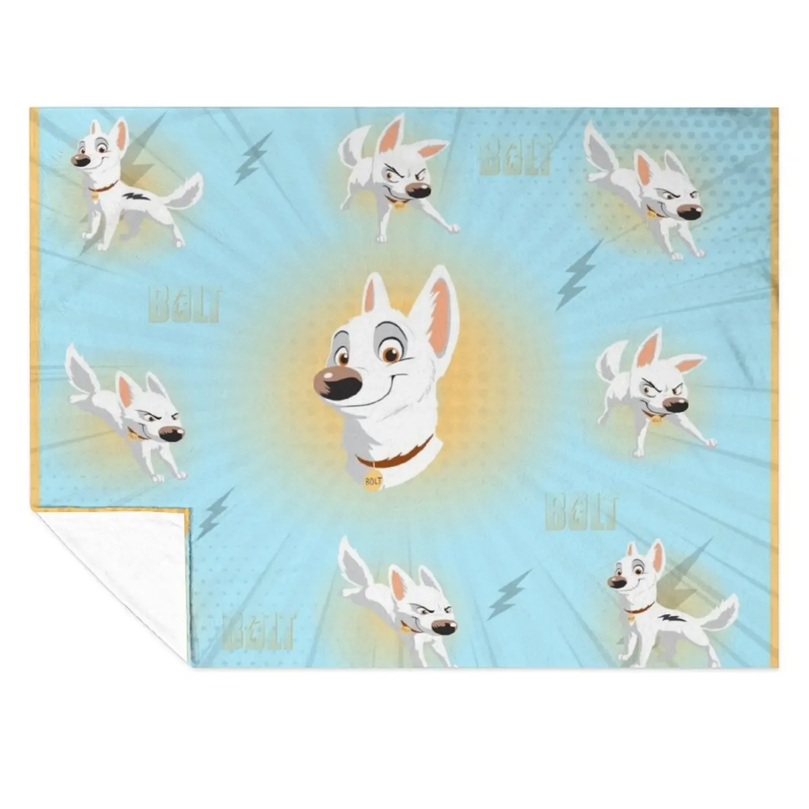 

White bolt dog Throw Blanket Thin Warm Baby Large Blankets