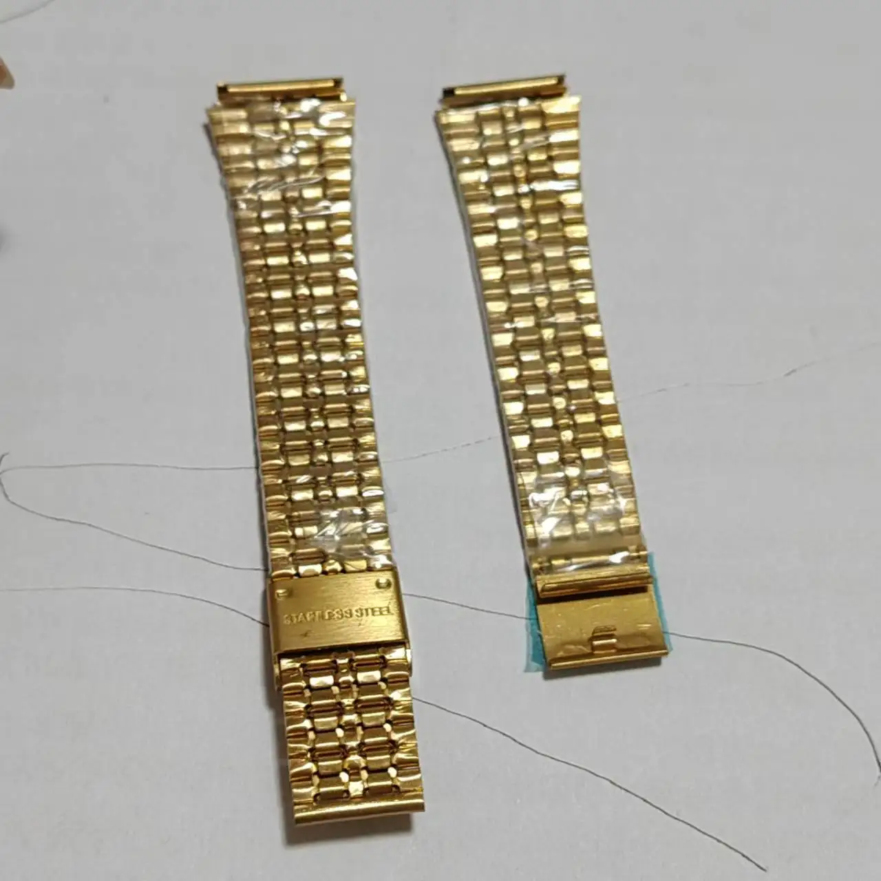 for  A159W A158WA A168 retro small square metal strap, stainless steel chain, 18mm men's and women's watch chains