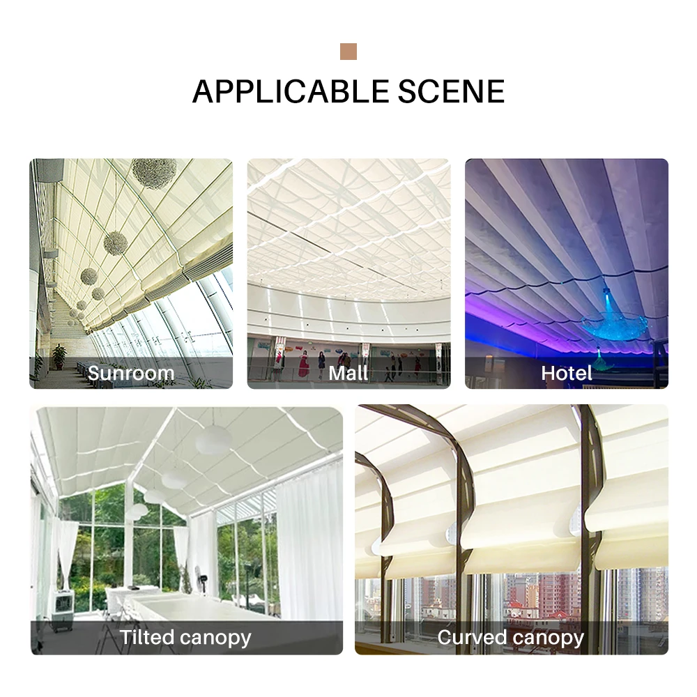 Electric Retractable Canopy System Sliding Pergola Skylight Roof Awning for Balcony Outdoor Patio Terrace Made Polyester Shade