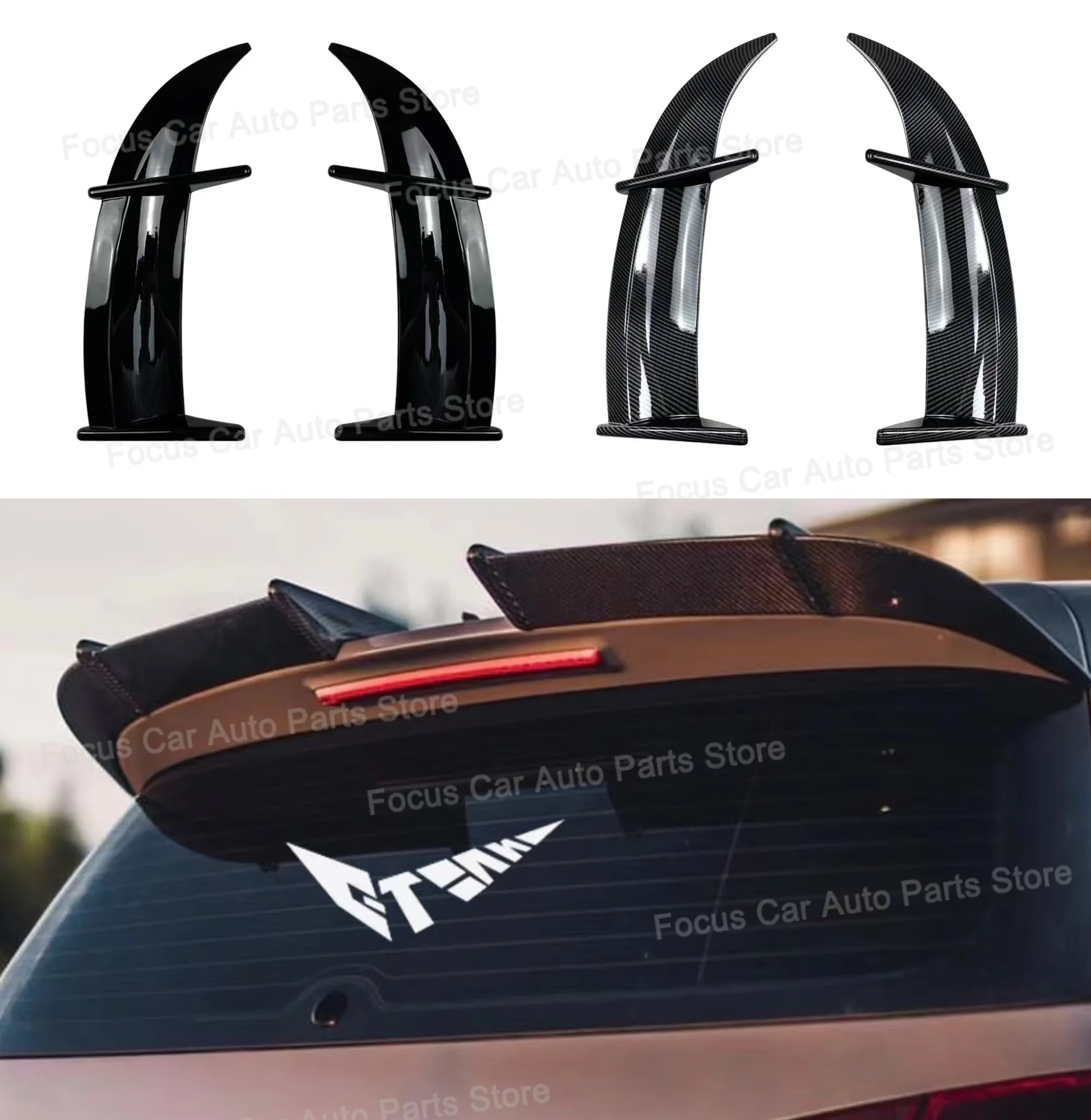 Gloss Black AK Style Car Rear Trunk Roof Boot Lip Spoiler Wing Tuning for Volkswagen Golf 6 MK6 GTI R20 Trim Body Kits