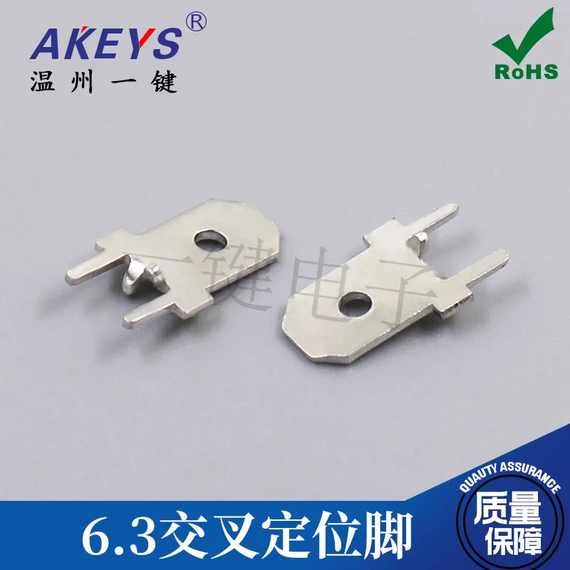 10pcs 4.8/6.3 Insert Terminal 187 Anti Reverse Direct Insertion Positioning Insert PCB Board Soldering Terminal